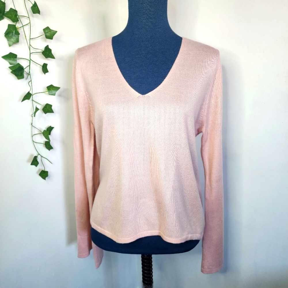 Miss Selfridge Ballerina Pink Bell Sleeves Tie Back Sweater